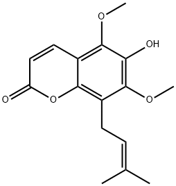 6-Hydroxycoumurrayin 化学構造式