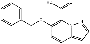 6-(Benzyloxy)pyrazolo[1,5-a]pyridine-7-carboxylic acid Struktur