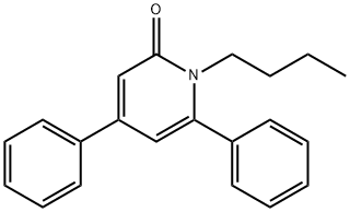 1-Butyl-4,6-diphenyl-1,2-dihydropyridin-2-one 结构式