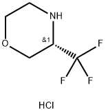 Morpholine, 3-(trifluoromethyl)-, hydrochloride (1:1), (3S)- 化学構造式