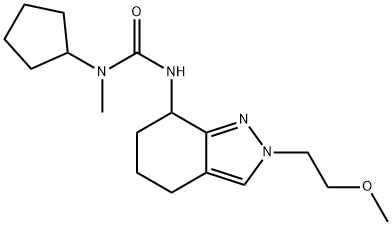 Urea, N-cyclopentyl-N-methyl-N'-[4,5,6,7-tetrahydro-2-(2-methoxyethyl)-2H-indazol-7-yl]-|