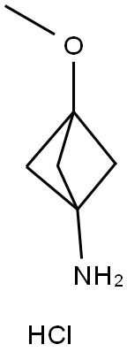 Bicyclo[1.1.1]pentan-1-amine, 3-methoxy-, hydrochloride (1:1) Structure