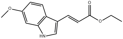 2-Propenoic acid, 3-(6-methoxy-1H-indol-3-yl)-, ethyl ester, (2E)- 化学構造式