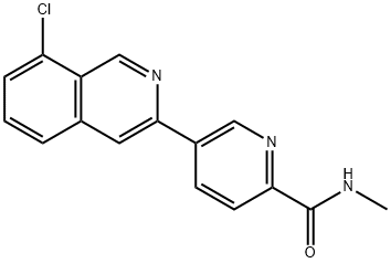 2-Pyridinecarboxamide, 5-(8-chloro-3-isoquinolinyl)-N-methyl-, 2197909-45-6, 结构式
