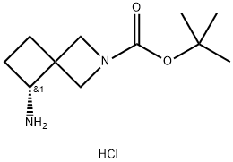 2-Azaspiro[3.3]heptane-2-carboxylic acid, 5-amino-, 1,1-dimethylethyl ester, hydrochloride (1:1), (5R)-|