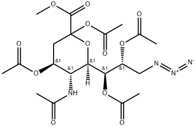 N-Acetyl-9-azido-9-deoxyneuraminic acid methyl ester 2,4,7,8-tetraacetate Structure