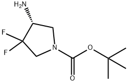 (R)-tert-butyl 4-amino-3,3-difluoropyrrolidine-1-carboxylate Structure