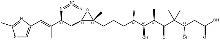 219990-23-5 2-Oxiraneundecanoic acid, 3-[(2S,3E)-2-azido-3-methyl-4-(2-methyl-4-thiazolyl)-3-buten-1-yl]-β,ζ-dihydroxy-γ,γ,ε,η,2-pentamethyl-δ-oxo-, (βS,εR,ζS,ηS,2R,3S)-