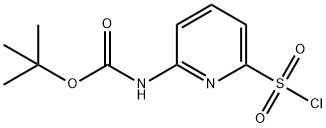 Carbamic acid, N-[6-(chlorosulfonyl)-2-pyridinyl]-, 1,1-dimethylethyl ester, 2200293-12-3, 结构式
