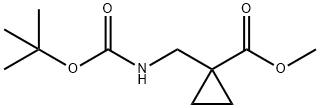 Cyclopropanecarboxylic acid, 1-[[[(1,1-dimethylethoxy)carbonyl]amino]methyl]-, methyl ester,220145-17-5,结构式