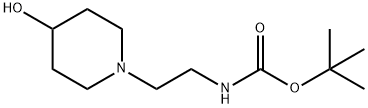 (2-(4-羟基哌啶-1-基)乙基)氨基甲酸叔丁酯,220178-83-6,结构式