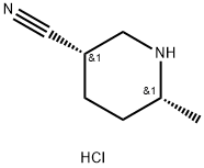 Cis-6-Methyl-Piperidine-3-Carbonitrile Hydrochloride Struktur