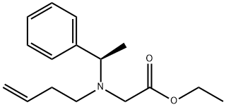 (R)-[But-3-enyl-(1-phenyl-ethyl)-amino]-acetic acid ethyl ester Structure