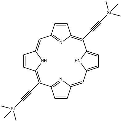 5,15-(di-trimethylsilylethynyl)porphyrin Structure