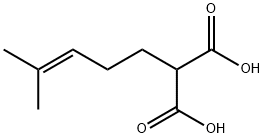 Propanedioic acid, 2-(4-methyl-3-penten-1-yl)- 化学構造式