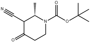 (2S)-tert-Butyl 3-cyano-2-methyl-4-oxopiperidine-1-carboxylate Struktur