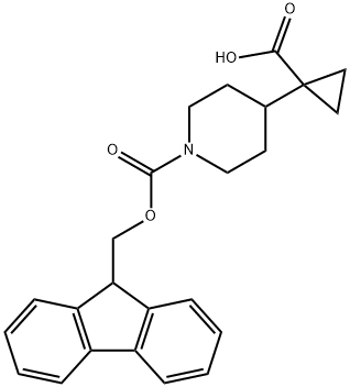 1-(1-{[(9H-fluoren-9-yl)methoxy]carbonyl}piperidin-4-yl)cyclopropane-1-carboxylic acid Structure