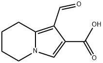 1-Formyl-5,6,7,8-tetrahydroindolizine-2-carboxylic acid Struktur