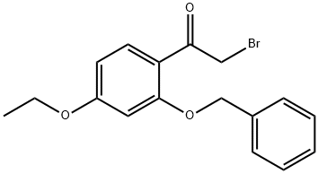 Ethanone, 2-bromo-1-[4-ethoxy-2-(phenylmethoxy)phenyl]- Structure