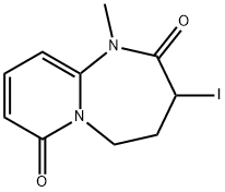 3-Iodo-1-methyl-4,5-dihydropyrido[1,2-a][1,3]diazepine-2,7(1H,3H)-dione Structure