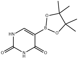 2,4(1H,3H)-Pyrimidinedione, 5-(4,4,5,5-tetramethyl-1,3,2-dioxaborolan-2-yl)- Structure
