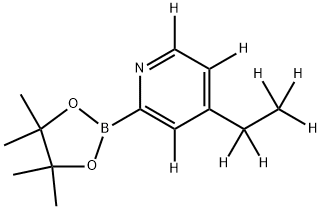 4-(Ethylpyridine-d8)-2-boronic acid pinacol ester Structure