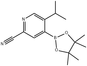 5-(iso-Propyl-2-cyanopyridine-4-boronic acid pinacol ester 化学構造式