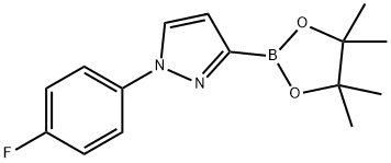 1H-Pyrazole, 1-(4-fluorophenyl)-3-(4,4,5,5-tetramethyl-1,3,2-dioxaborolan-2-yl)-|1-(4-氟苯基)-3-(4,4,5,5-四甲基-1,3,2-二氧硼杂环戊烷-2-基)-1H-吡唑