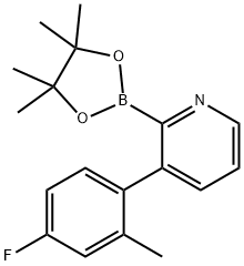 3-(4-Fuoro-2-methylphenyl)pyridine-2-boronic acid pinacol ester Structure