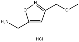 [3-(methoxymethyl)-1,2-oxazol-5-yl]methanamine hydrochloride Struktur