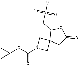 TERT-BUTYL 5-[(CHLOROSULFONYL)METHYL]-7-OXO-6-OXA-2-AZASPIRO[3.4]OCTANE-2-CARBOXYLATE 结构式