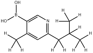 [4-Methyl-6-(iso-butyl)-d12]-pyridine-3-boronic acid Struktur