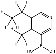 (4-Methyl-5-ethyl-d8)-pyridine-3-boronic acid 化学構造式