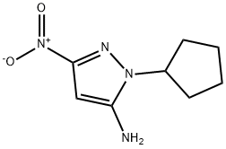 1-cyclopentyl-3-nitro-1H-pyrazol-5-amine 结构式