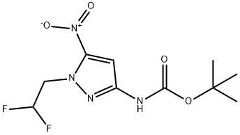 tert-butyl [1-(2,2-difluoroethyl)-5-nitro-1H-pyrazol-3-yl]carbamate,2226181-52-6,结构式