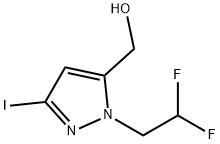 1-(2,2-difluoroethyl)-3-iodo-1H-pyrazol-5-yl]methanol Structure