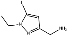 1-(1-ethyl-5-iodo-1H-pyrazol-3-yl)methanamine Structure