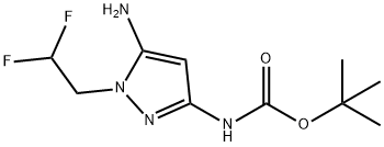 tert-butyl [5-amino-1-(2,2-difluoroethyl)-1H-pyrazol-3-yl]carbamate Structure