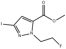 methyl 1-(2-fluoroethyl)-3-iodo-1H-pyrazole-5-carboxylate 结构式