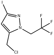 5-(chloromethyl)-3-iodo-1-(2,2,2-trifluoroethyl)-1H-pyrazole Struktur