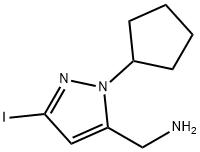 1-(1-cyclopentyl-3-iodo-1H-pyrazol-5-yl)methanamine Structure