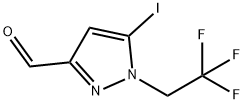 5-iodo-1-(2,2,2-trifluoroethyl)-1H-pyrazole-3-carbaldehyde,2226182-38-1,结构式