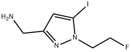 1-[1-(2-fluoroethyl)-5-iodo-1H-pyrazol-3-yl]methanamine 结构式