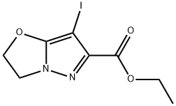 ethyl 7-iodo-2,3-dihydropyrazolo[5,1-b][1,3]oxazole-6-carboxylate Structure