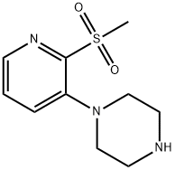 Piperazine, 1-[2-(methylsulfonyl)-3-pyridinyl]- 结构式