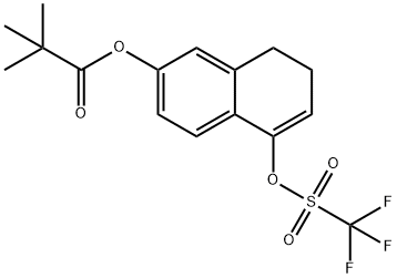 5-(((Trifluoromethyl)sulfonyl)oxy)-7,8-dihydronaphthalen-2-yl pivalate|5-(((三氟甲基)磺酰基)氧基)-7,8-二氢萘-2-基新戊酸酯