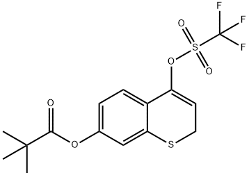 4-(((Trifluoromethyl)sulfonyl)oxy)-2H-thiochromen-7-yl pivalate Struktur