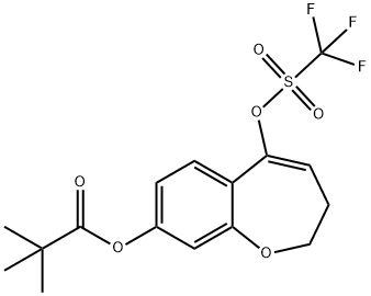 5-(((Trifluoromethyl)sulfonyl)oxy)-2,3-dihydrobenzo[b]oxepin-8-yl pivalate Structure