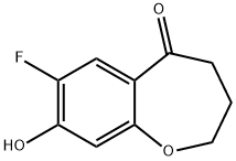 7-Fluoro-8-hydroxy-3,4-dihydrobenzo[b]oxepin-5(2H)-one Structure