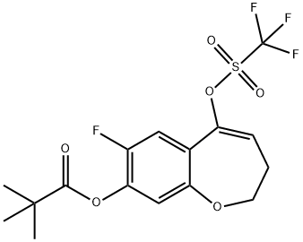 7-氟-5-(((三氟甲基)磺酰基)氧基)-2,3-二氢苯并[B]氧杂-8-基新戊酸酯,2226905-08-2,结构式